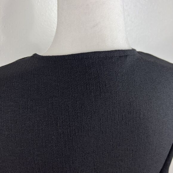 H&M Dress Women Medium Black Keyhole Top Long Sleeve Solid Casual Cocktail - Picture 14 of 14